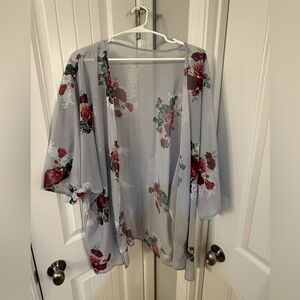 Floral Sheer Kimono cover up
